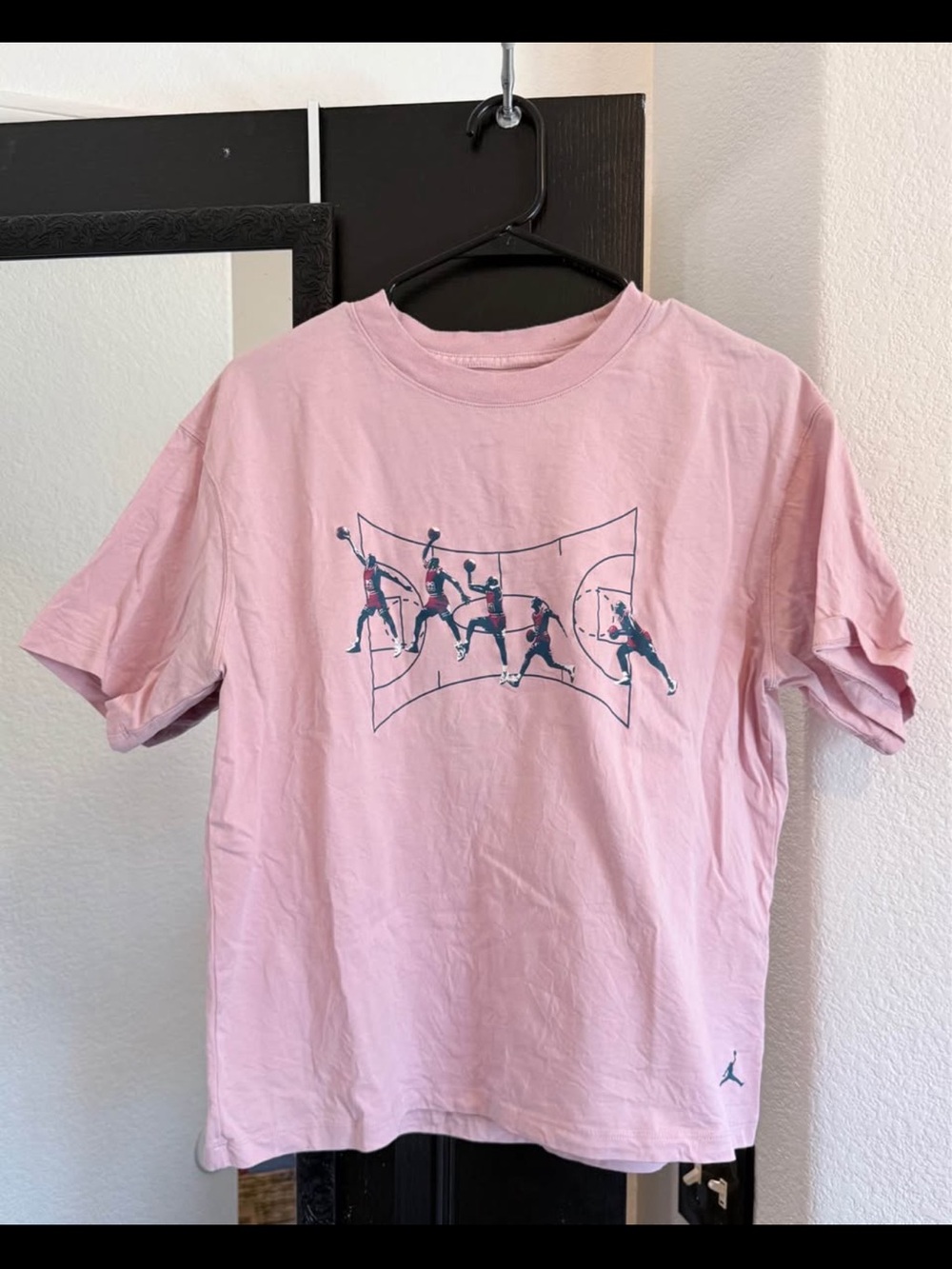 Jordan Pink Basketball Boxy Graphic Tee